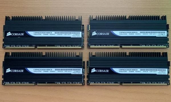 Corsair gaming ram desktop 8GB 4x 2gb DDR3 1600MHz PC3-12800 Memory