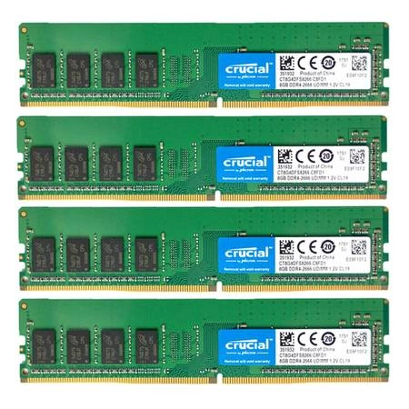 Crucial ram desktop 32GB 4x 8gb DDR4 2400MHz Memory0