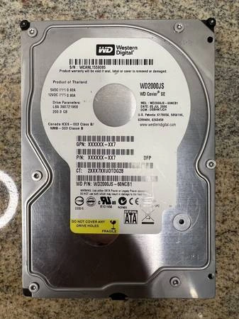 Western Digital 200GB 7200 RPM SATA 3.5 HDD0