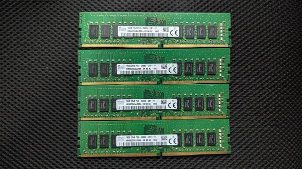 SK hynix KOREA 4x16GB 1Rx8 PC4-2666V-UB1-11 2666MHz HMA82GU6DJR8N